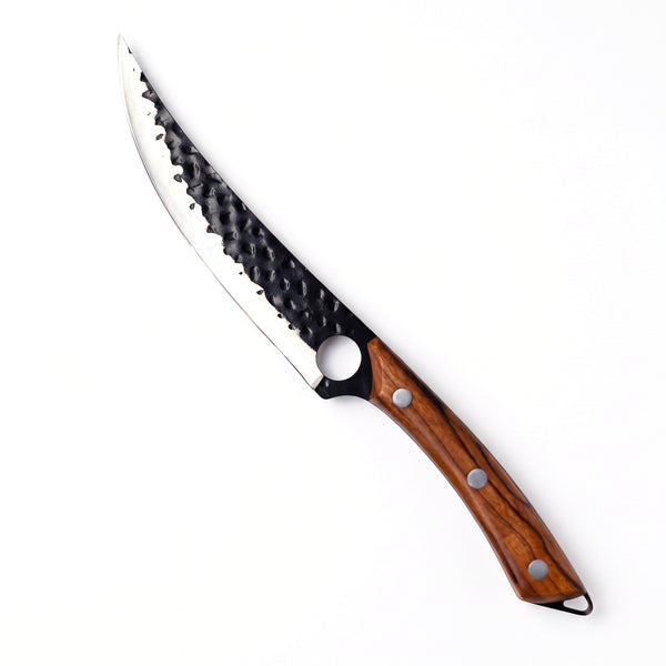 6" Carbon Steel Fillet Knife | Bone, side profile on white