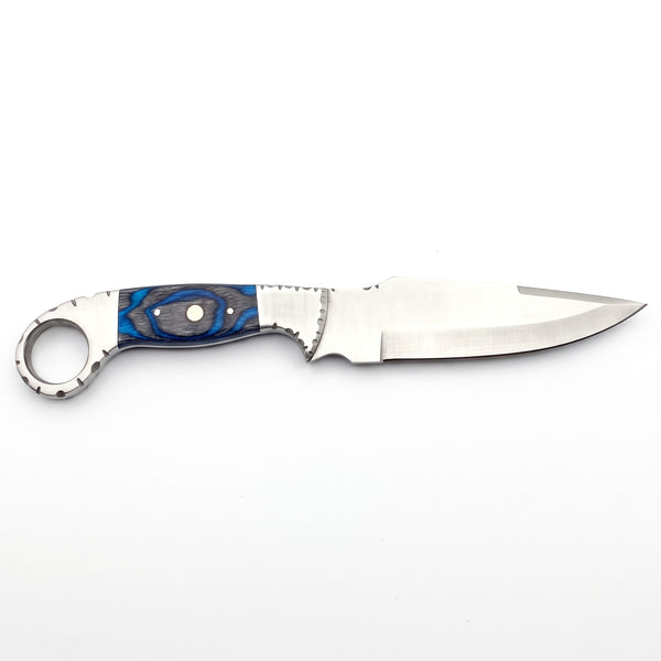 Trailhead 11" Carbon Steel Skinning Knife | Hardwood, side profile on white