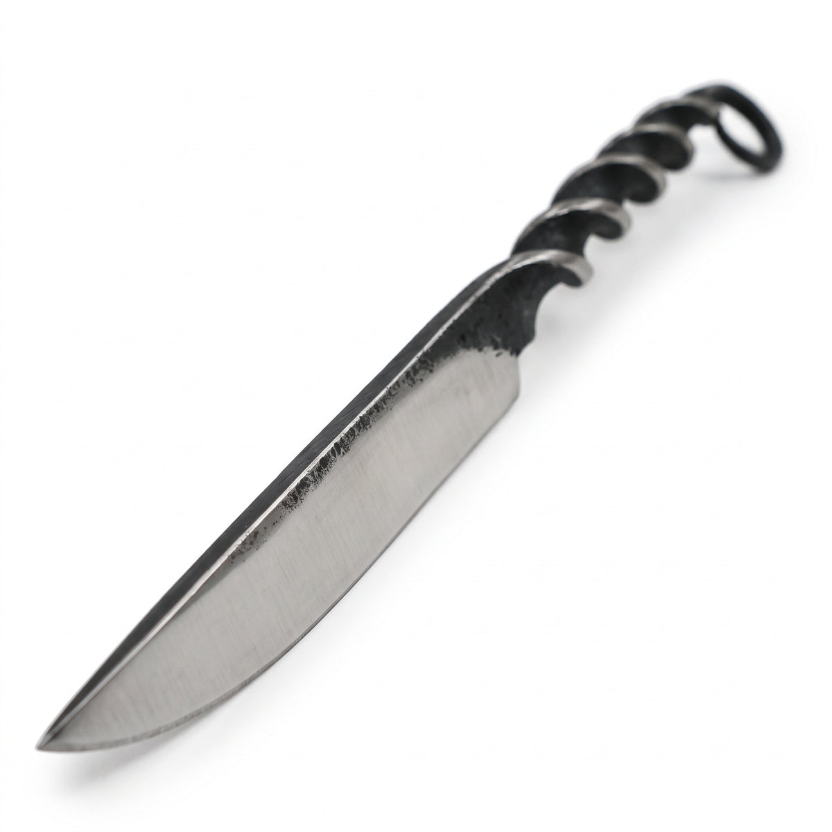 4.25" Carbon Steel Steak Knife | Steel, carbon steel blade close-up