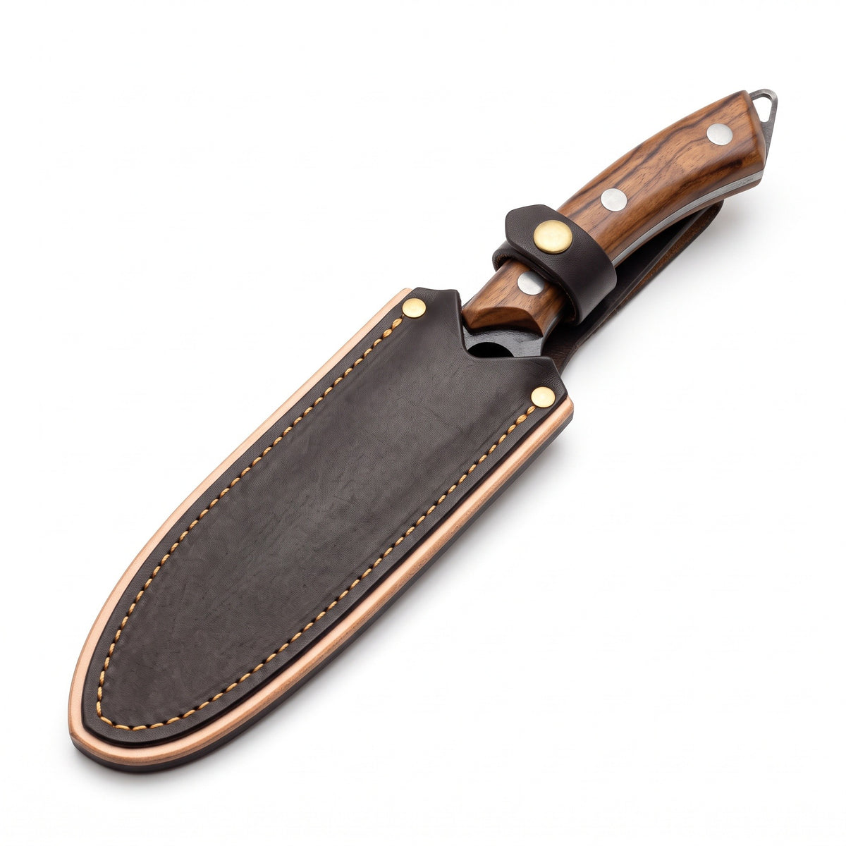 6" Carbon Steel Fillet Knife | Bone, seated in the Crownridge sheath