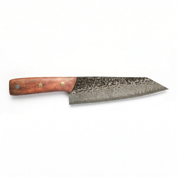 7.25" Damascus Kiritsuke Knife | Rosewood, side profile on white