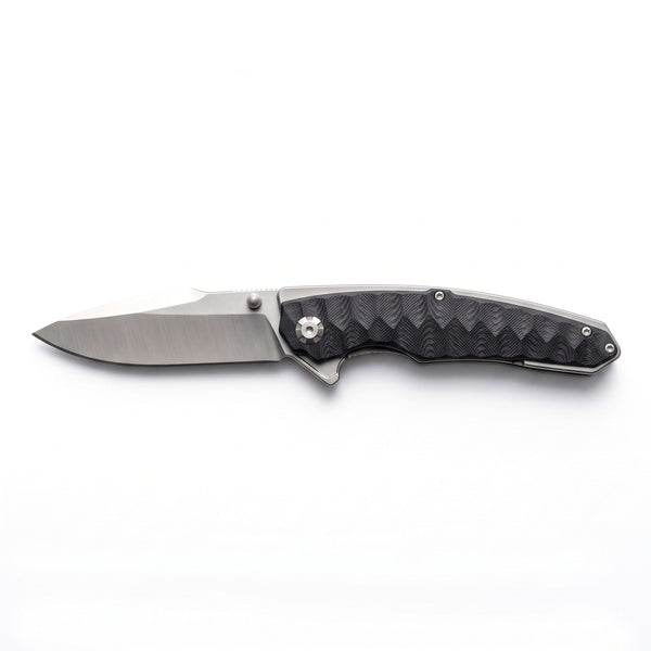 Creek 8.5" Carbon Steel Pocket Knife | G10, side profile on white
