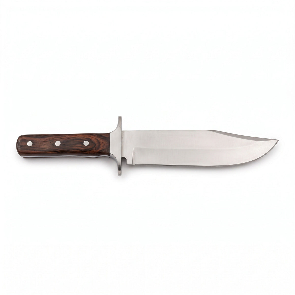 Highline 15" Carbon Steel Bowie Knife | Rosewood, side profile on white