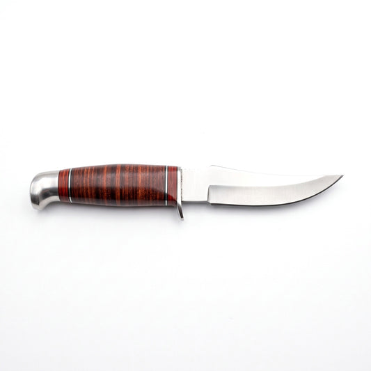 Ridgeback 8" Carbon Steel Hunting Knife | Hardwood, side profile on white
