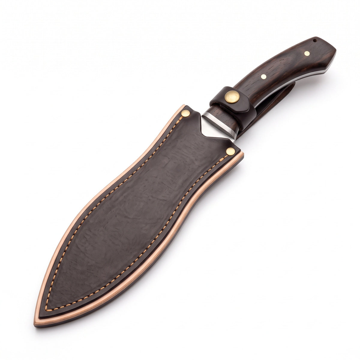 Summit 18" Satin Steel Kukri | Hardwood, seated in the Crownridge sheath