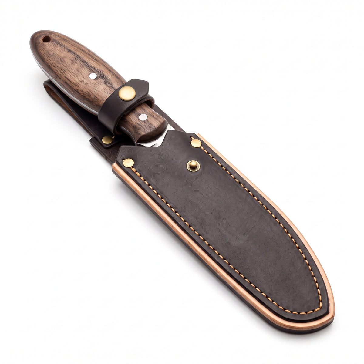 Timber 7" Carbon Steel Wood Carving Knife | Ash, seated in the Crownridge sheath