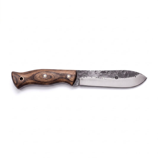 Timber 15" Carbon Steel Camp Knife | Ash, side profile on white