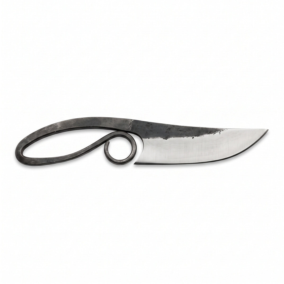 Timber 9.5" Damascus Viking Knife | Damascus Steel, side profile on white