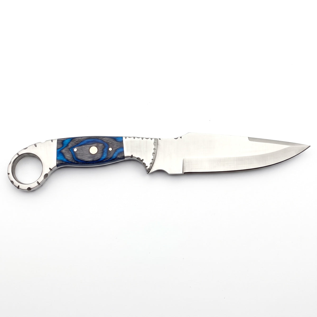 Trailhead 11" Carbon Steel Skinning Knife | Hardwood, side profile on white